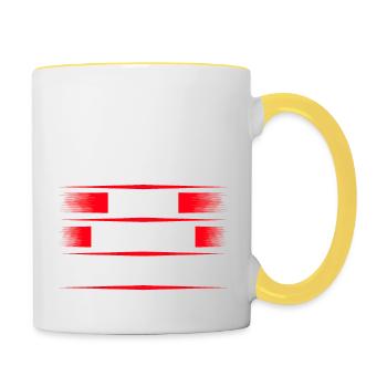 Erzgebirge Stollberg - Tasse zweifarbig - Weiß/Gelb - Rechts