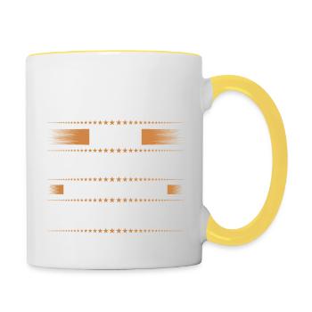Erzgebirger aus Annaberg - Tasse zweifarbig - Weiß/Gelb - Rechts
