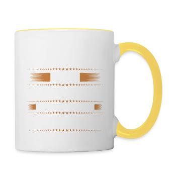 Erzgebirger aus Zwickau - Tasse zweifarbig - Weiß/Gelb - Rechts