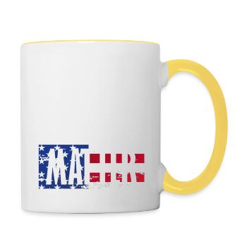 Black Labs Matter July 4 Dog Lovers - Contrasting Mug - white/yellow - Right