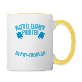 Auto Body Painter Like A Regular Painter But More - Contrasting Mug - white/yellow - Right
