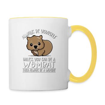 Wombat - Contrasting Mug - white/yellow - Right
