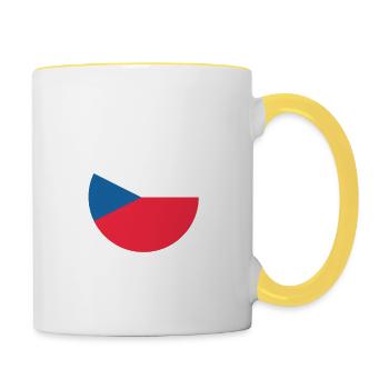 Ein Tscheche muss tun - Tasse zweifarbig - Weiß/Gelb - Rechts