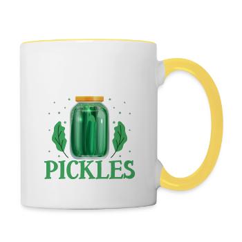 I'm Here To Eat All The Pickles Cucumber Pickle - Contrasting Mug - white/yellow - Right