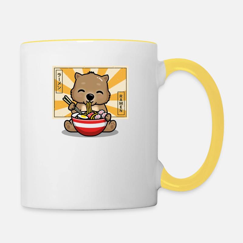 Wombat - Tasse zweifarbig - Weiß/Gelb