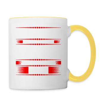 Aue - Tasse zweifarbig - Weiß/Gelb - Rechts