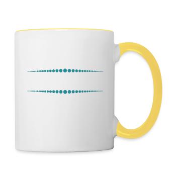 Erzgebirge Heimatliebe - Tasse zweifarbig - Weiß/Gelb - Rechts