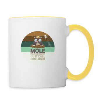 Chemistry Mole Problems - Contrasting Mug - white/yellow - Right
