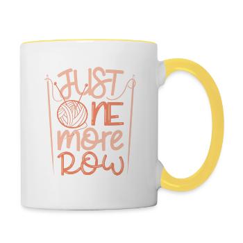 Crochet Crochet Wool Saying - Contrasting Mug - white/yellow - Right