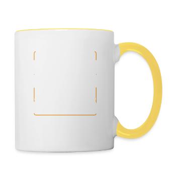 Nüchtern Bin Ich Schüchtern Aber Voll Bin Ich - Tasse zweifarbig - Weiß/Gelb - Rechts