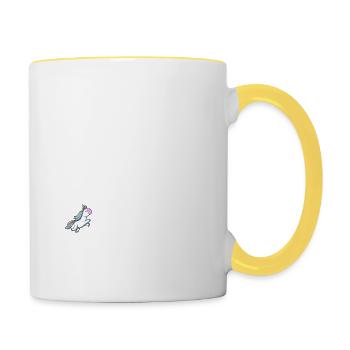 Single, Taken, I’m a Unicorn I don’t date Humans - Mug contrasté - blanc/jaune - Droite