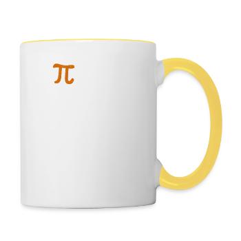 Funny Pi Day Infinity Symbol Math Nerd Geek - Contrasting Mug - white/yellow - Right