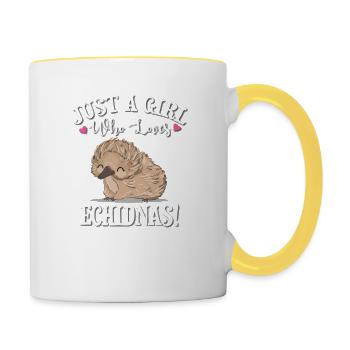 Ameisenigel - Tasse zweifarbig - Weiß/Gelb - Rechts