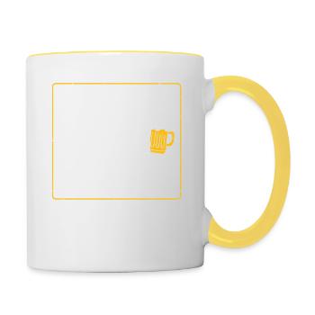 Das Perlt Schon Wieder Bier Liebhaber Craft Beer - Tasse zweifarbig - Weiß/Gelb - Rechts