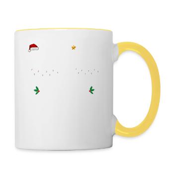 Most Likely To Decorate Her Dog Xmas Family Matchi - Contrasting Mug - white/yellow - Right