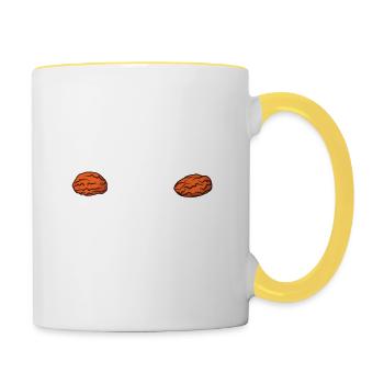 Tout se passe pour un raisin sec| Amateur de raisins secs - Mug contrasté - blanc/jaune - Droite