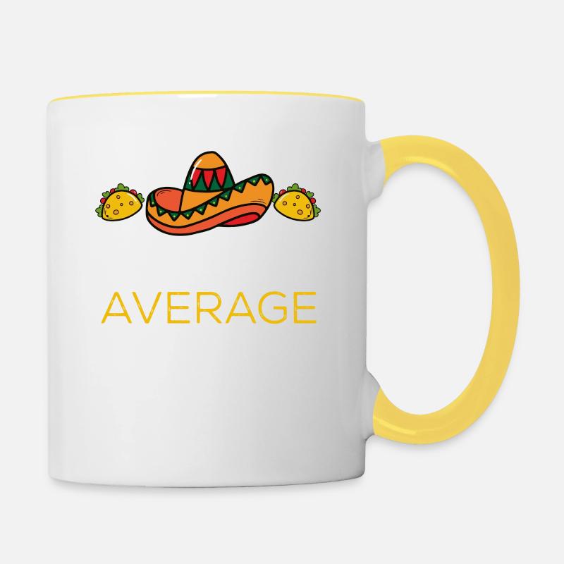 Cinco de Mayo Nacho Average Stepfather - Contrasting Mug - white/yellow