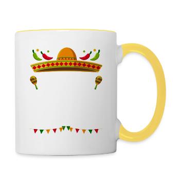 Cinco de Mayo Nacho Durchschnittliche Krankenschwe - Tasse zweifarbig - Weiß/Gelb - Rechts