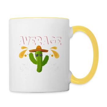 Cinco de Mayo Nacho Camionneur moyen Las - Mug contrasté - blanc/jaune - Droite