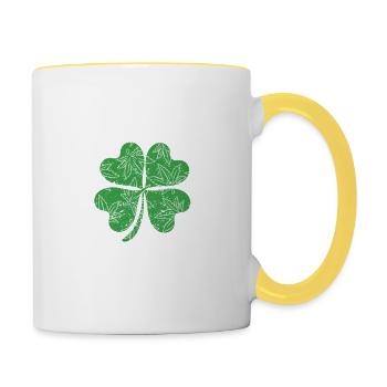 Embrasse-moi à Highrish Irish St Patrick’s Day Grass - Mug contrasté - blanc/jaune - Droite