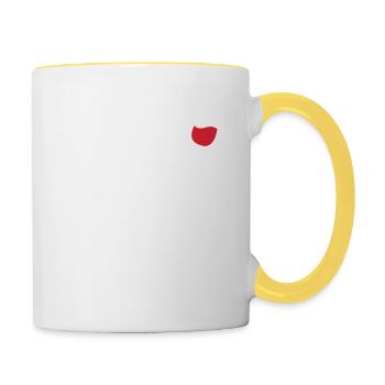 Sip Happens Wine Lover Gift | Wine Drinker Shirt - Tasse zweifarbig - Weiß/Gelb - Rechts