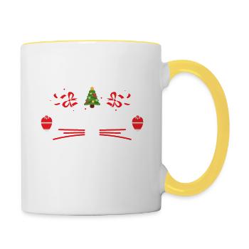 Most Likely To be Late on Christmas Light Decorati - Contrasting Mug - white/yellow - Right