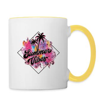 Summer Vibes - Contrasting Mug - white/yellow - Right