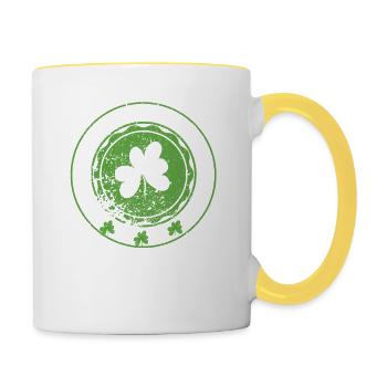 Prone to & Malarkey Fun Clovers St. - Contrasting Mug - white/yellow - Right