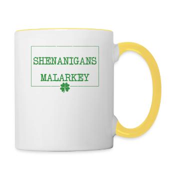 Prone to & Malarkey Fun Clovers St. - Contrasting Mug - white/yellow - Right
