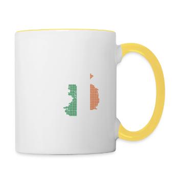 Irish flag St. Patrick's Day Ireland calls and - Contrasting Mug - white/yellow - Right