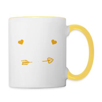 Je Suis Une Coach Qui Déchire - Mug contrasté - blanc/jaune - Droite