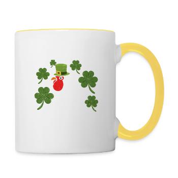 Do you want to stroke my lucky Funny - Contrasting Mug - white/yellow - Right
