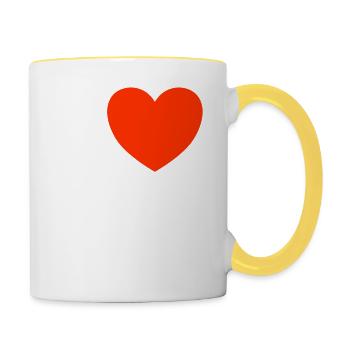 P12 Fichtelberg - Tasse zweifarbig - Weiß/Gelb - Rechts