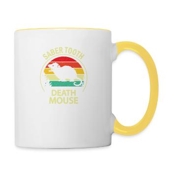 Opossum - Tasse zweifarbig - Weiß/Gelb - Rechts