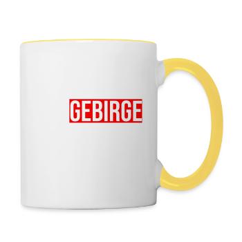 Erzgebirge Heimat - Tasse zweifarbig - Weiß/Gelb - Rechts