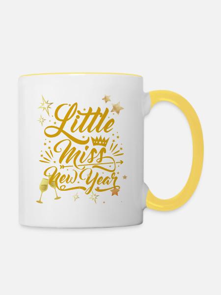 KLEINE MISS SILVESTER - Tasse zweifarbig - Weiß/Gelb