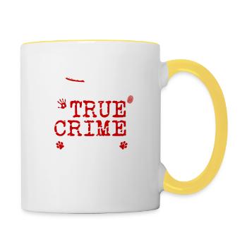 Partner in True Crime and Dogs Murder Show - Contrasting Mug - white/yellow - Right