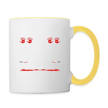 Dont Judge Me Because I Am Quiet Murder Out Loud - Contrasting Mug - white/yellow - Right
