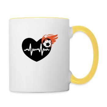 football - Contrasting Mug - white/yellow - Right