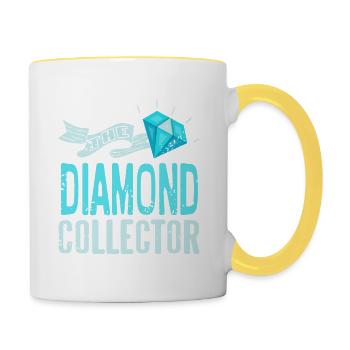 The DIAMOND Collector Funny Diamond Collection - Contrasting Mug - white/yellow - Right