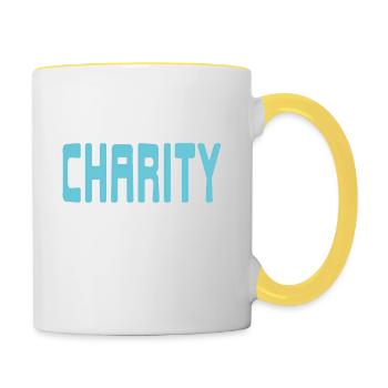 Kid’s Charity Support Crew Cool Retro Charity - Mug contrasté - blanc/jaune - Droite