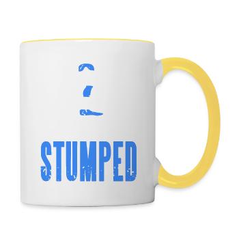 Well I'm Stumped Retro Funny Prosthesis T-Shirt - Contrasting Mug - white/yellow - Right