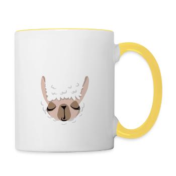 No, I don't have to! - Lama - Saying - Contrasting Mug - white/yellow - Right