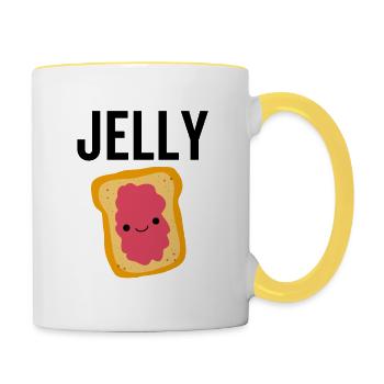 Gelee - Tasse zweifarbig - Weiß/Gelb - Rechts