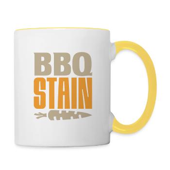 BBQ FLECKEN - Tasse zweifarbig - Weiß/Gelb - Rechts