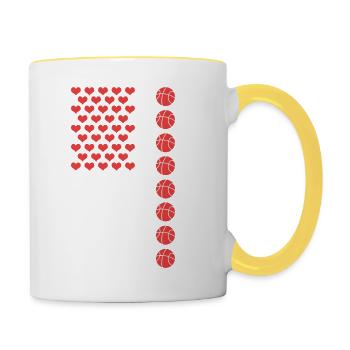 American Sports Basketball Flag Athletic - Contrasting Mug - white/yellow - Right