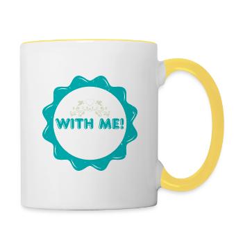 VIEILLIR AVEC MOI, LE MEILLEUR RESTE À ÊTRE - Mug contrasté - blanc/jaune - Droite