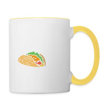 Taco Emergency Call 9 Juan Juan Funny Cinco de Mayo Fiesta - Contrasting Mug - white/yellow - Right