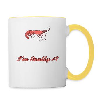 My Human Costume I'm Really A Pistol Shrimp - Contrasting Mug - white/yellow - Right
