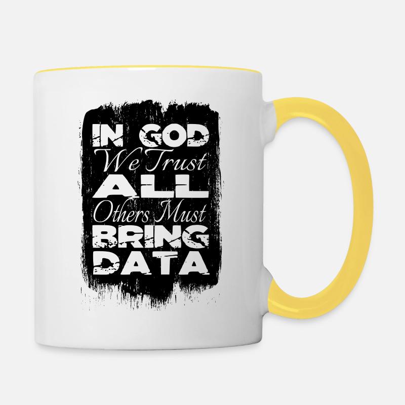 Langage de programmation BDAY Informatique - Mug contrasté - blanc/jaune